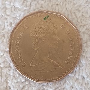 1988 Canadian One Dollar Loonie Coin Circulated Ungraded Uncertified Great Shape